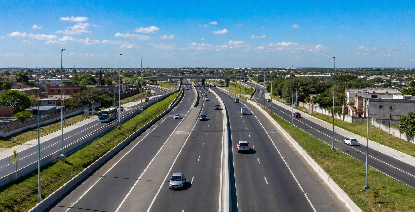 Las dos colectoras de la Autopista Dellepiane completadas y habilitadas para ordenar la circulación en el sur de la Ciudad de Buenos Aires.