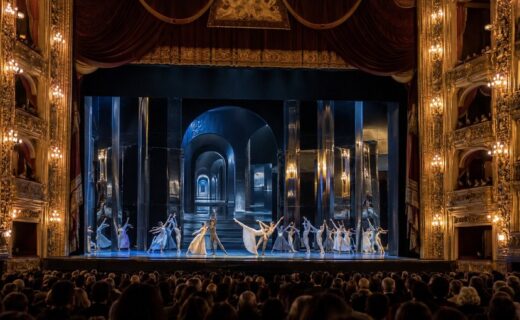 El universo de Borges cobra vida con el ballet Principio de éxtasis sobre el escenario del Teatro Colón de Buenos Aires.