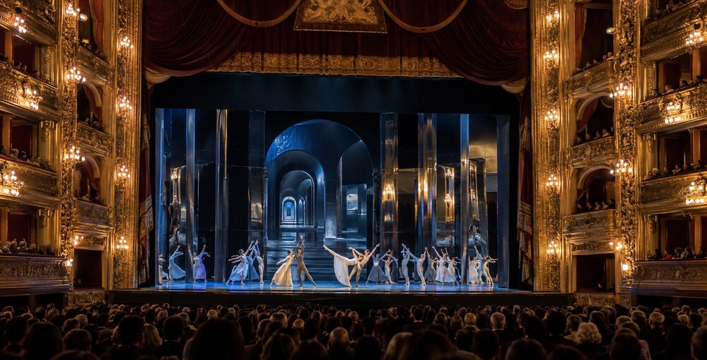 El universo de Borges cobra vida con el ballet Principio de éxtasis sobre el escenario del Teatro Colón de Buenos Aires.