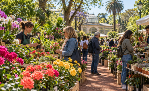 Plantas y flores protagonizan una nueva edición de la Feria Botánica en Palermo.