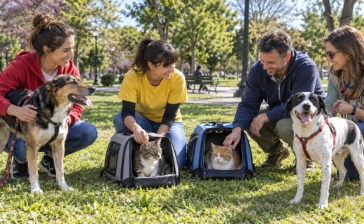 Perros y gatos buscan una familia durante las nuevas jornadas de adopción responsable organizadas en plazas porteñas.