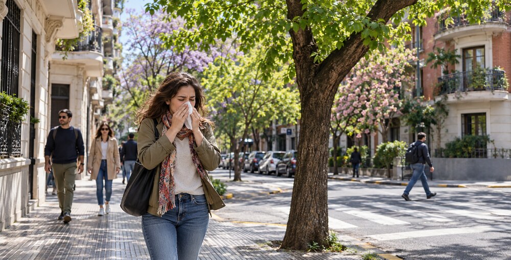 La nota explica por qué aumentan las alergias por el polen durante la primavera en CABA, cuáles son los árboles frecuentes y dónde recibir atención médica.