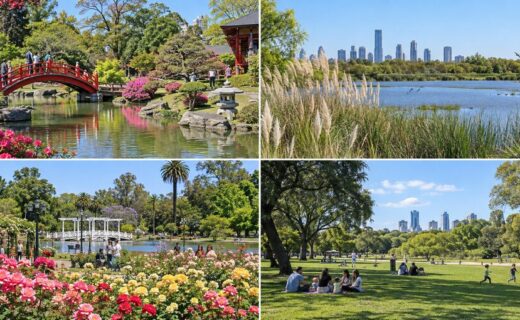 Jardín Japonés, Reserva Ecológica Costanera Sur, Rosedal de Palermo y Parque de la Ciudad durante la primavera en los espacios verdes porteños.