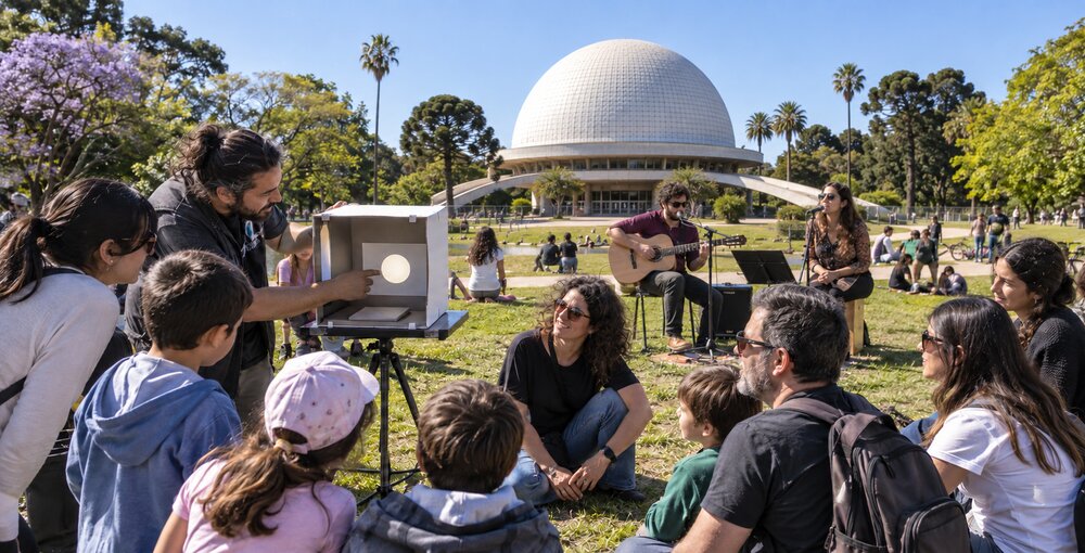 El Planetario celebra la llegada de la primavera con música, actividades científicas y una experiencia de observación solar segura en Palermo.