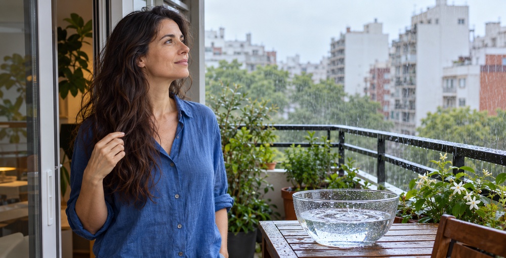 Agua de lluvia para lavarse el cabello: qué hay de cierto en el mito y cómo influye la calidad del agua en el cuidado capilar.