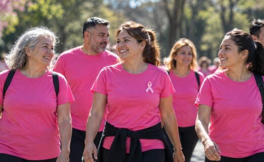 Caminata Rosa en Villa Lugano para concientizar sobre la detección temprana del cáncer de mama y acompañar a quienes atraviesan la enfermedad.