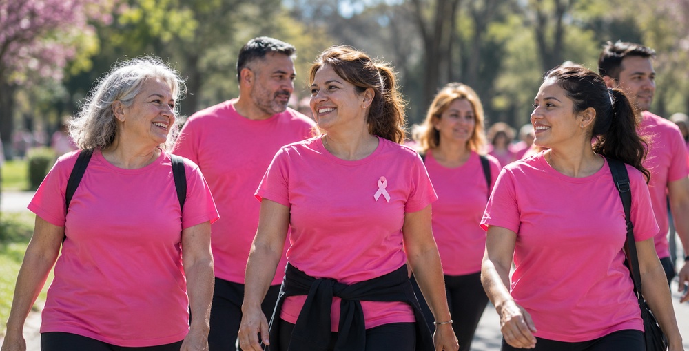 Caminata Rosa en Villa Lugano para concientizar sobre la detección temprana del cáncer de mama y acompañar a quienes atraviesan la enfermedad.