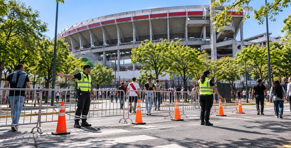 Cortes de tránsito en Núñez y operativo especial alrededor del Monumental y el Puente Labruna por el partido de Argentina del martes 6 de octubre.