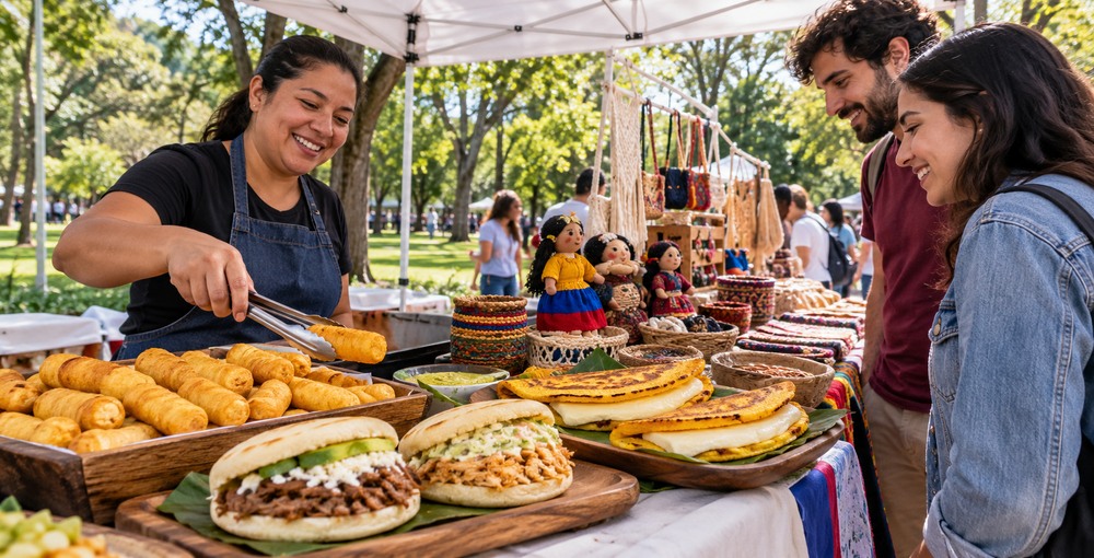 La Feria Migrante llega a Parque Chacabuco con gastronomía venezolana, arepas, tequeños, cachapas y artesanías, en un encuentro con entrada gratuita.