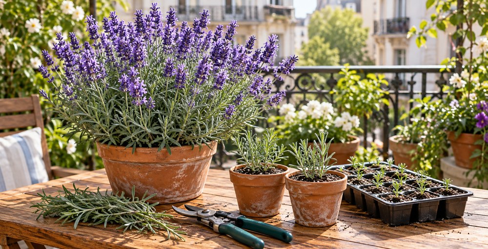 Multiplicar la lavanda en casa para sumar plantas aromáticas, perfume y color al balcón porteño.