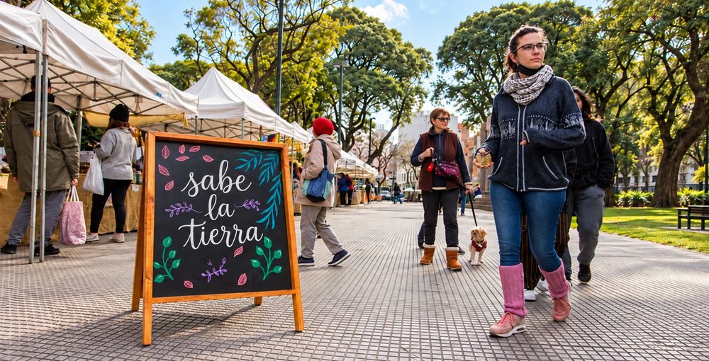 Sabe la Tierra en Villa Devoto reúne alimentos, productores locales y diseño sustentable en Plaza Arenales durante el fin de semana largo.