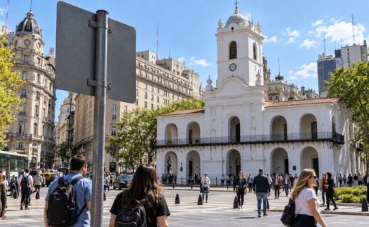 El Microcentro y el Casco Histórico de Buenos Aires incorporarán progresivamente señalética bilingüe en español e inglés en espacios públicos, mobiliario urbano y subterráneos.